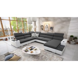Wohnlandschaft Luiza VIII mit drei Bettkasten und Schlaffunktion