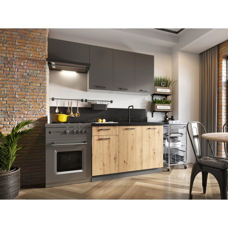 Küchenmöbel Hilos Küchenblock Küchenzeile  Elegant Küche-Set Komplett M24 