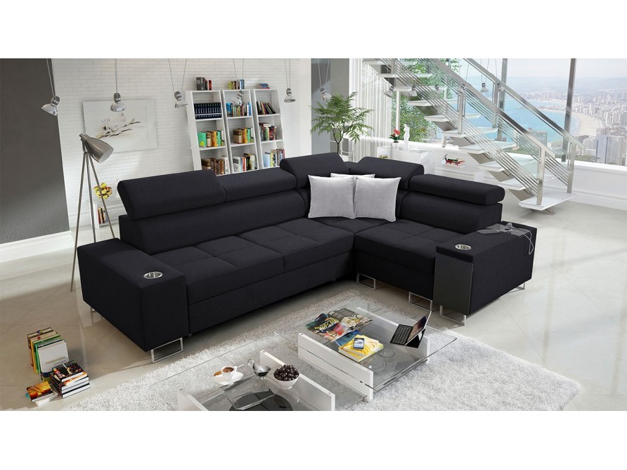 Ecksofa Ewasy II mit Bettkasten und Schlaffunktion