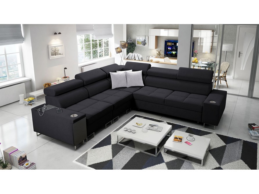 Ecksofa Ewasy III mit zwei Bettkasten und Schlaffunktion