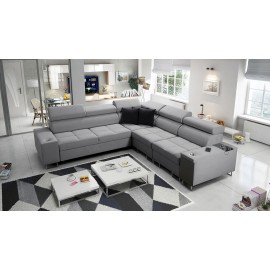 Ecksofa Ewasy III mit zwei Bettkasten und Schlaffunktion