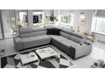 Ecksofa Ewasy III mit zwei Bettkästen und Schlaffunktion