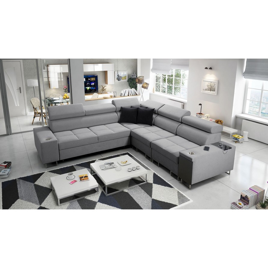 Ecksofa Ewasy III mit zwei Bettkasten und Schlaffunktion Ecksofa Ewasy III mit zwei Bettkasten und Schlaffunktion