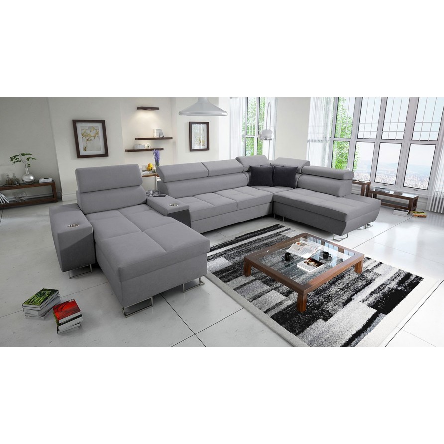 Wohnlandschaft Ewasy V mit zwei Bettkasten und Schlaffunktion Wohnlandschaft Ewasy V mit zwei Bettkasten und Schlaffunktion