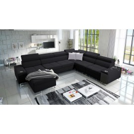 Wohnlandschaft Ewasy VIII mit drei Bettkasten und Schlaffunktion