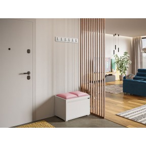 Garderoben-Set Konkor 60 (Schuhschrank und Kleiderhakenbrett) + 2 Stück gepolsterte Sitzpaneele Pag 30x30 Garderoben-Set Konkor 60 (Schuhschrank und Kleiderhakenbrett) + 2 Stück gepolsterte Sitzpaneele Pag 30x30