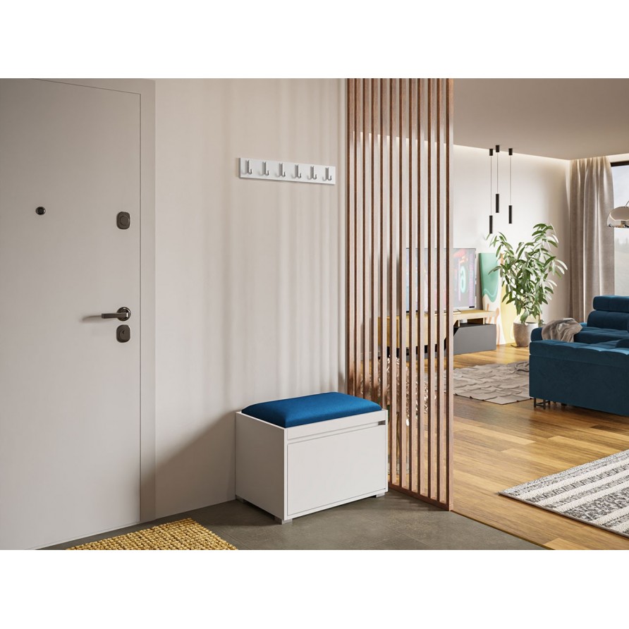 Garderoben-Set Konkor 60 (Schuhschrank und Kleiderhakenbrett) + gepolstertes Sitzpaneel Pag 60x30 Garderoben-Set Konkor 60 (Schuhschrank und Kleiderhakenbrett) + gepolstertes Sitzpaneel Pag 60x30