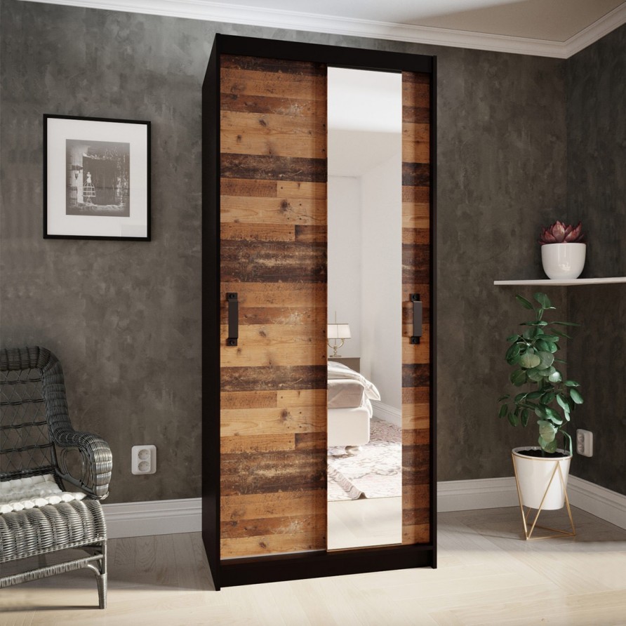 kleiderschrank mit schiebetüren tihunu 90 cm | versand 0€ |
