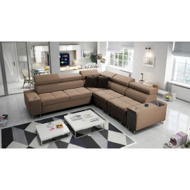 Ecksofa Ewasy III mit zwei Bettkasten und Schlaffunktion