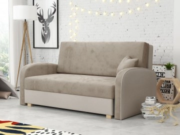 Wohnzimmer Couch Clivia Soft III mit Schlaffunktion und Bettkasten