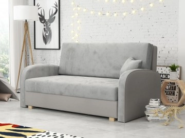 Wohnzimmer Couch Clivia Soft III mit Schlaffunktion und Bettkasten