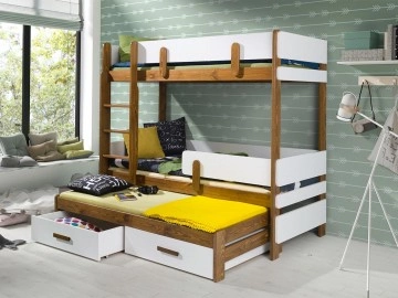 Etagenbett mit Stauraum Petenti III 80