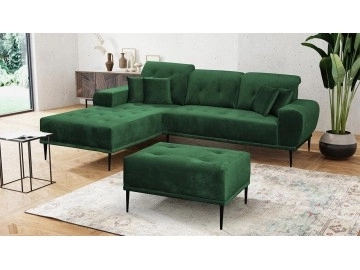 Eckcouch Huguk + Polsterhocker