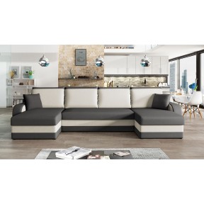 Ecksofa Dalmir U mit Schlaffunktion und drei Bettkasten Ecksofa Dalmir U mit Schlaffunktion und drei Bettkasten