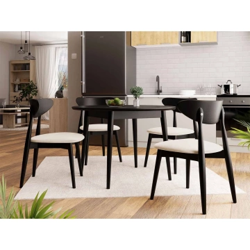 Essgruppe 01: Tisch Vidariko FI 120 + Stühle Frigene 04 (5-teilig)
