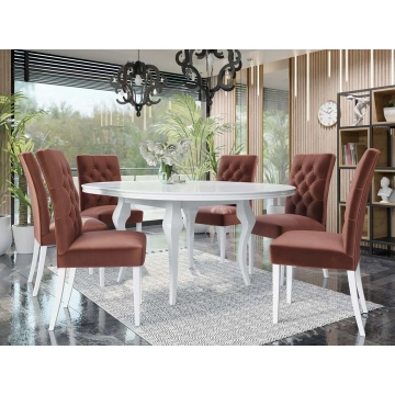 Essgruppe 06: Tisch Julia FI 100 + Stühle Frigene 05 (7-teilig)
