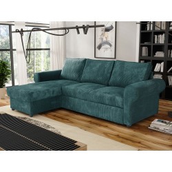 Ecksofa Madrid Cord mit Bettkasten und Schlaffunktion