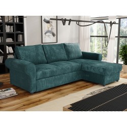 Ecksofa Madrid Cord mit Bettkasten und Schlaffunktion