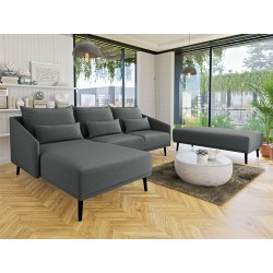Ecksofa Ameleri mit Polsterhocker