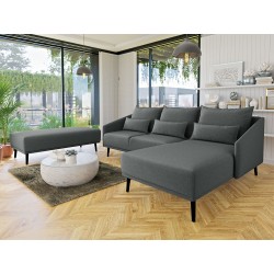 Ecksofa Ameleri mit Polsterhocker