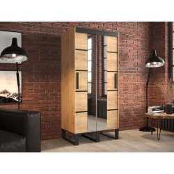 Schwebetürenschrank mit Schubladen und Einlegeböden Willow V4 100 cm