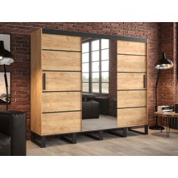 Großer Schwebetürenschrank mit Spiegel Willow V2 250 cm