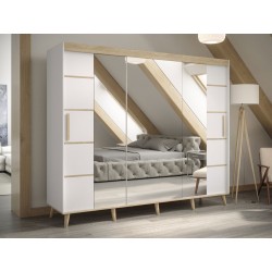 Großer Schwebetürenschrank mit Spiegel Bravo V4 250 cm