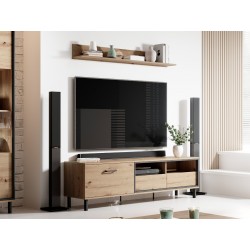TV-Lowboard Garnela GR03 + Wandregal Garnela GR02