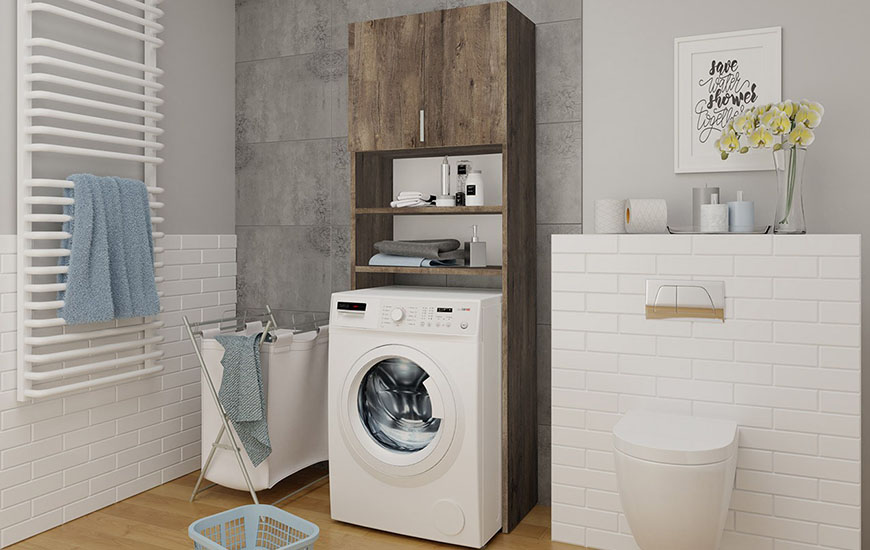 Badezimmerschrank für die Waschmaschine