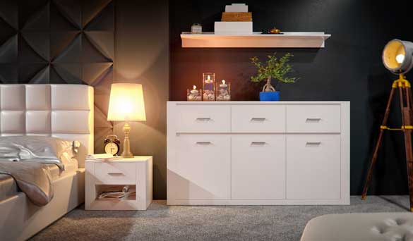 Schlafzimmer im Glamour-Stil