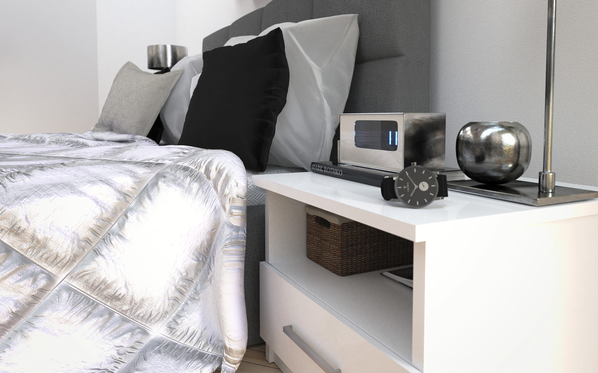 Kleines Schlafzimmer im modernen Stil - Mirjan24