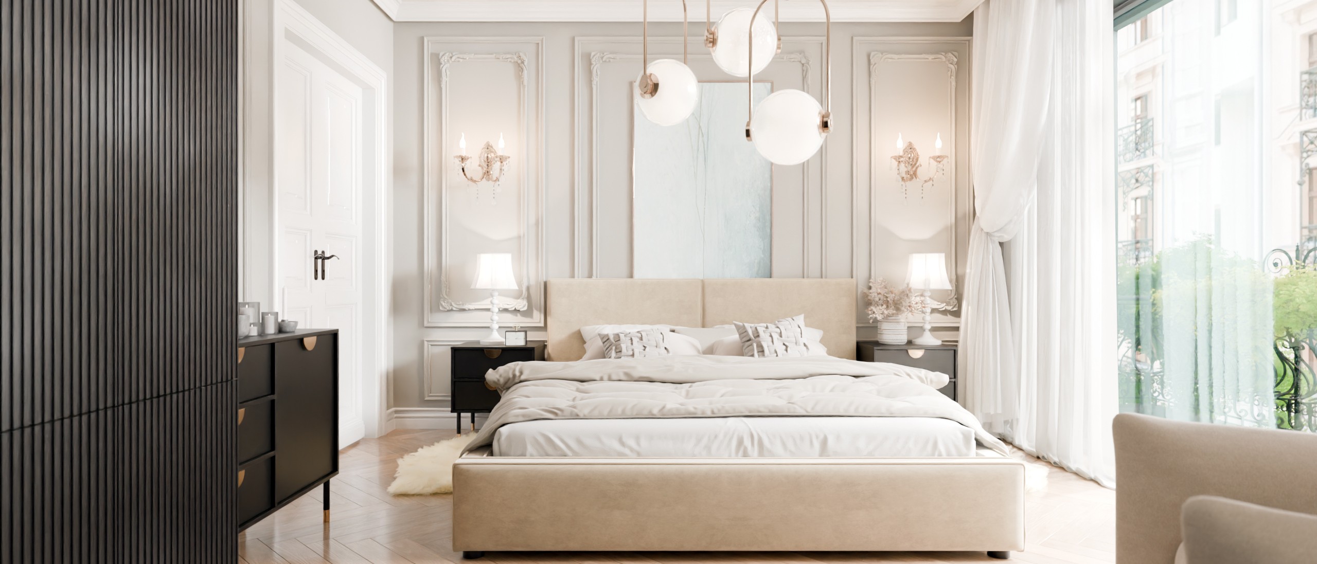 Schlafzimmer im Quiet Luxury Stil