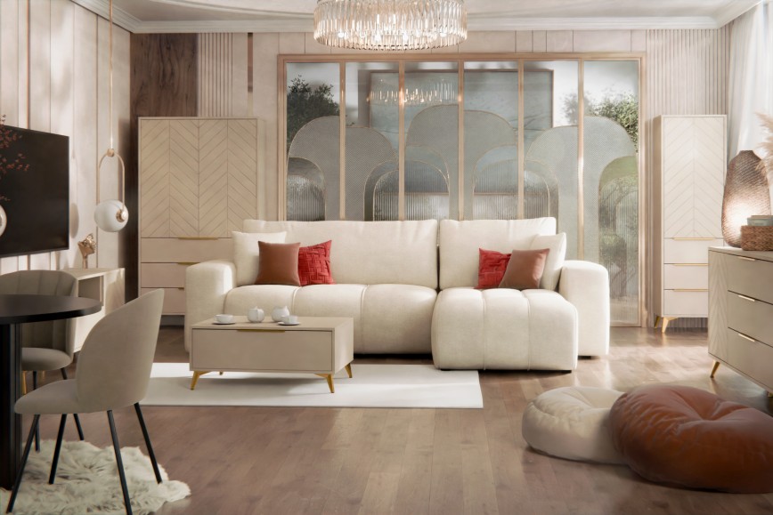Wohnzimmer mit modernem Twist