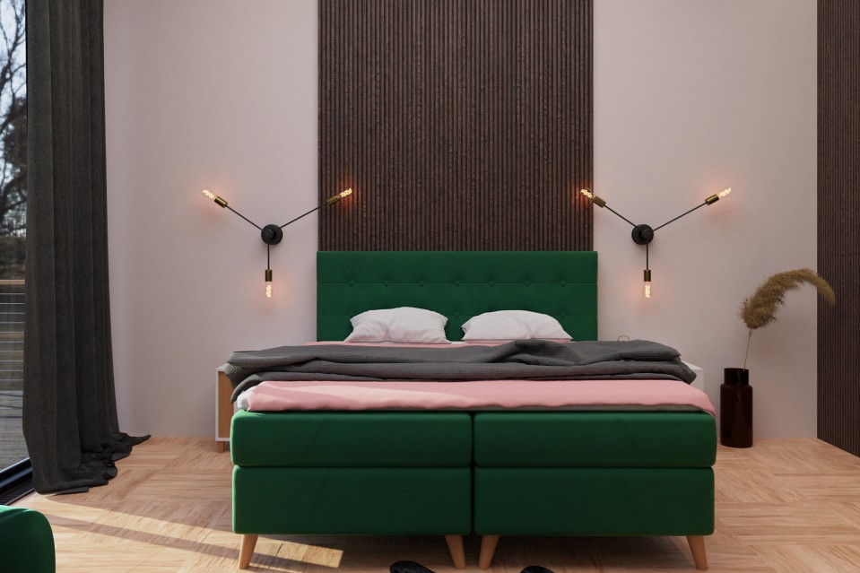 Boxspringbett mit Bettkasten Crete