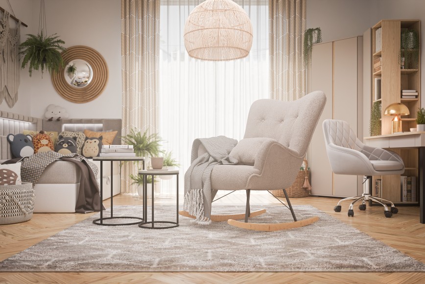 Inspirierende Raumgestaltung: Pastellfarbenes Zimmer im Boho-Stil für einen Teenager