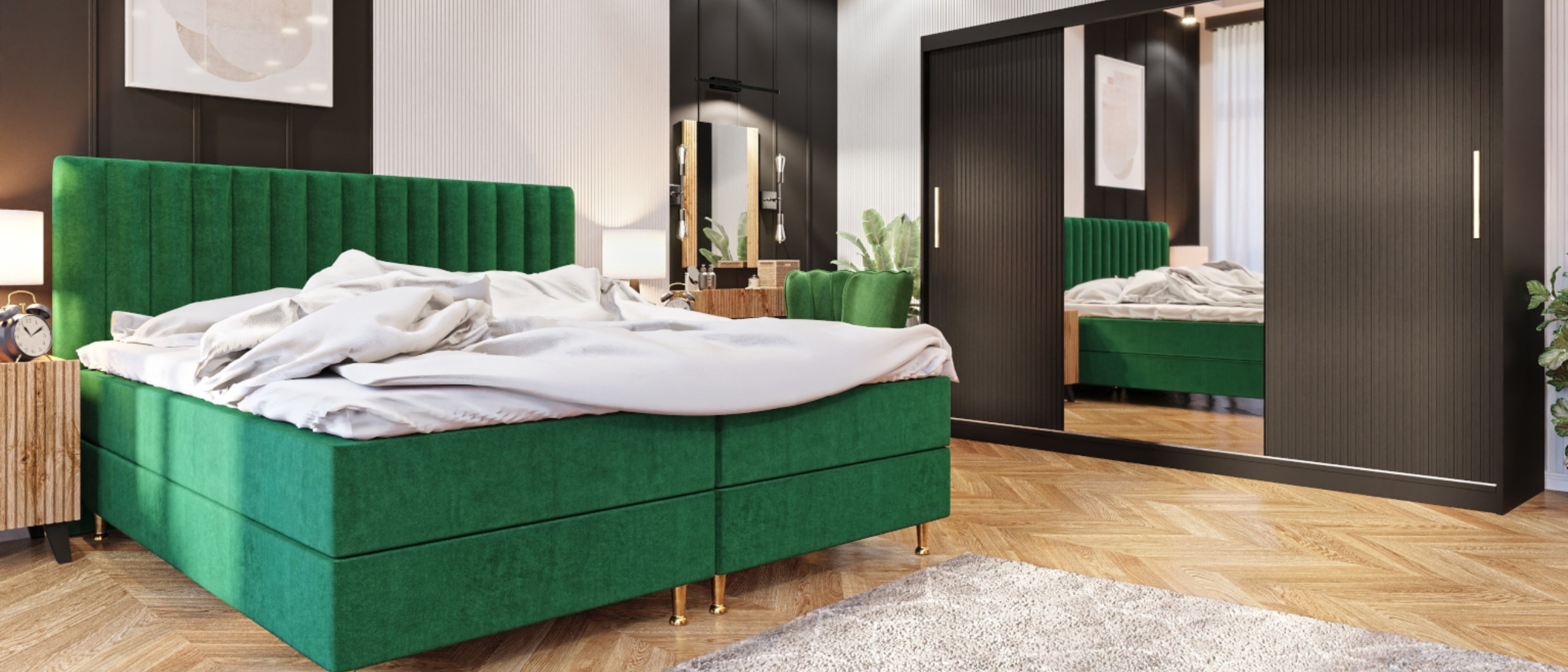 Schlafzimmer mit Kleiderschrank