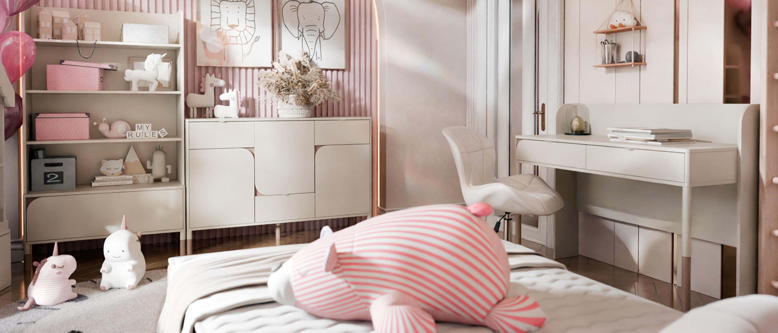 Modernes Zimmer für ein Mädchen